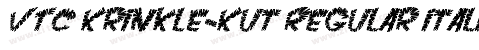 VTC Krinkle-Kut Regular Italic字体转换